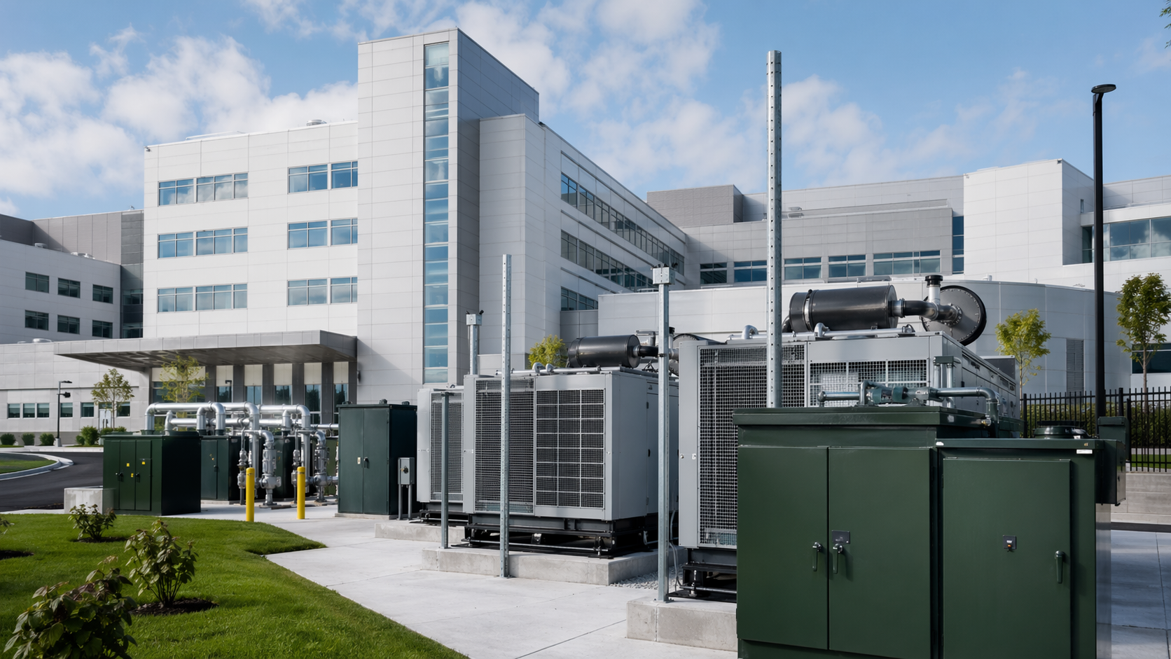Hospital critical power systems and backup energy infrastructure